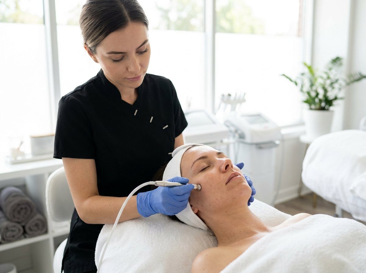 Microdermabrasie-behandeling (voorbeeldbeeld)