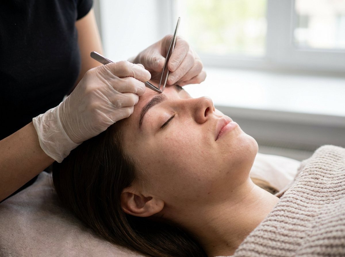 Wenkbrauwen epileren (voorbeeldbeeld)